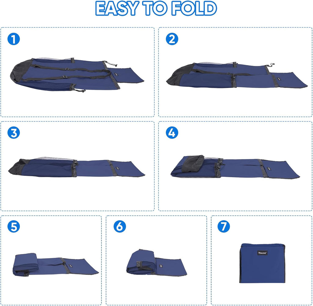 BALEINE 150L Laundry Bag Backpack, 900D Oxford Fabric Large Travel Laundry Bags with Shoulder Straps and 2 Mesh Pockets for College Dorm, Apartment, Laundromat (Navy, 150L)