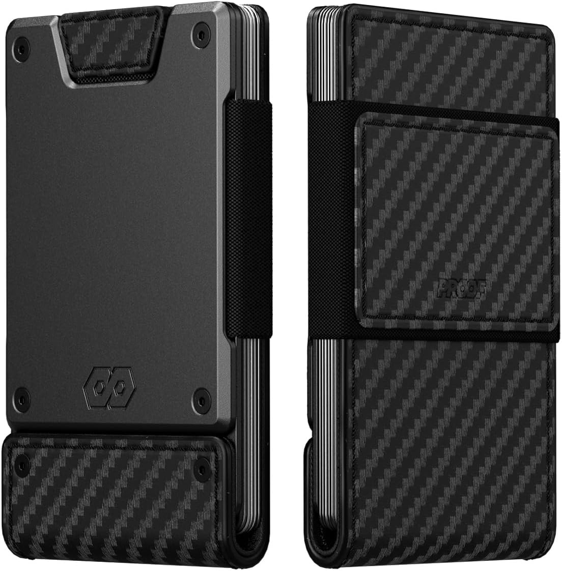 PROOF Wallet | Slim Minimalist Wallets for Men | Leather & Metal | RFID Wallet | Front/Back Pocket | Gift Box | Veteran Owned