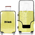 20 Inch Clear PVC Luggage Cover, 0.2mm Thick Lightweight Waterproof, Dustproof, Anti-Scratch Suitcase Cover, Luggage Covers for Suitcase TSA Approved, Fits 19"-20" Wheeled Luggage