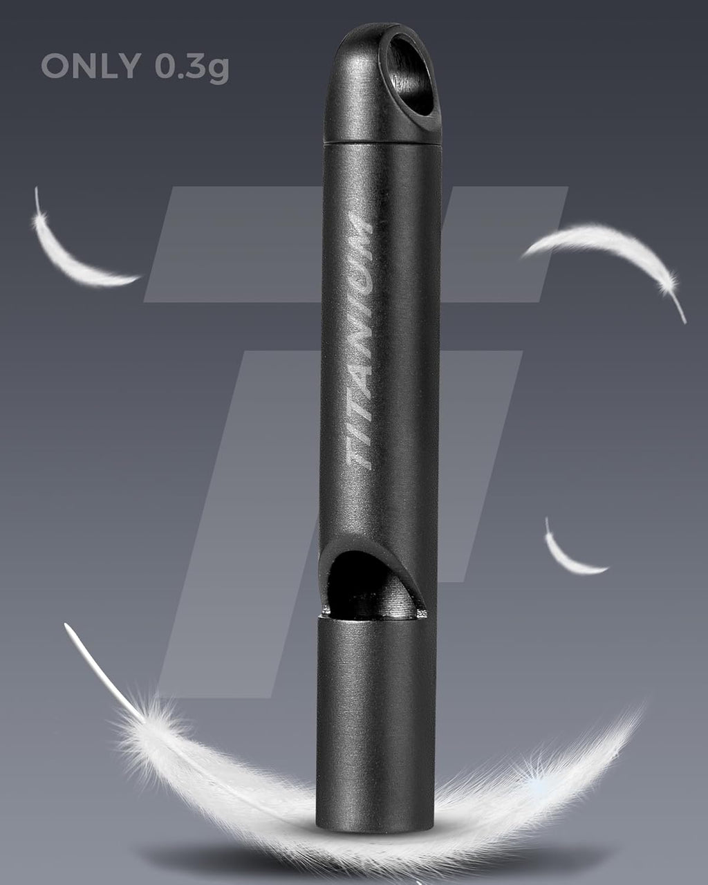 Titanium Emergency Whistle, Survival Safety Whistles for Coaches,Dog Training,Hiking, Life Saving-Loud up to 120db