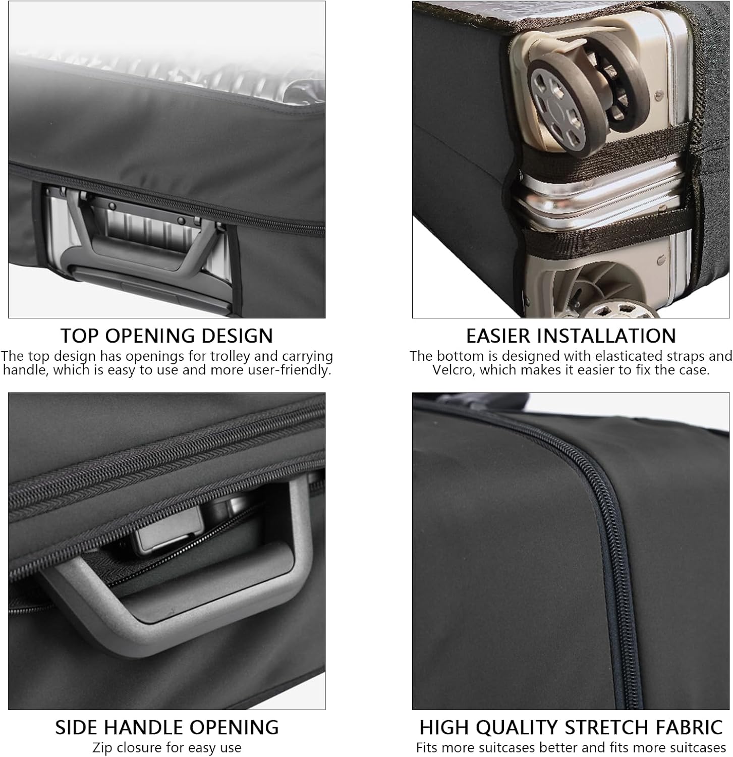 Transparent PVC Suitcase Cover, No Disassembly Required Clear Luggage Protector Suitcase Cover