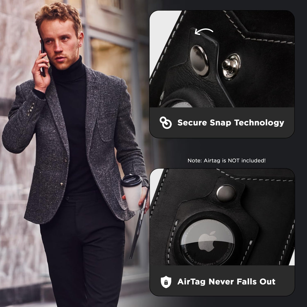 SERMAN BRANDS RFID Blocking Wallet Slim Bifold - Genuine Leather Minimalist Front Pocket Wallets for Men with Money Clip Gift