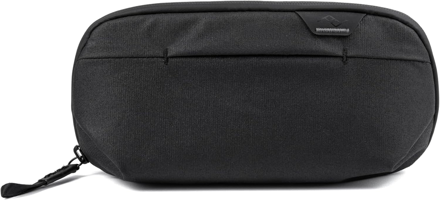 Peak Design Small Wash Pouch, Black, Weatherproof Travel Toiletry Bag, Upright or Hanging Toiletry Kit with Pockets, Magnetic Toothbrush Pocket, Wide UltraZip Opening, Toiletry Bag for Men and Women