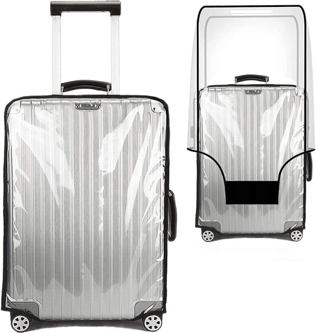 Suitcase Cover for 24" Luggage TSA Approved Clear PVC Thickened Protective Sleeve Cover for Wheeled Luggage Waterproof