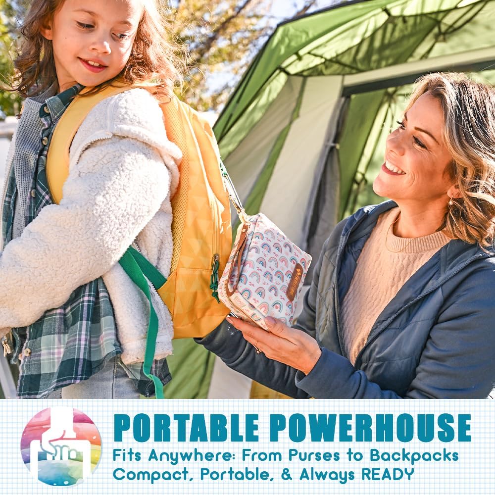 EVERLIT Care Rescue Pack | Family-Friendly First Aid Kit for Kids with 200 Pcs Medical Supplies | Travel-Friendly Compact Storage Bag for Home, Car, Travel, Camping, Adventure (Rainbow)