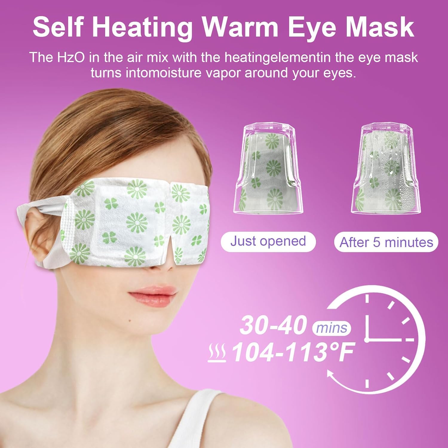 10 Packs Steam Eye Mask,Mnswand Lavender Steam Eye Masks Disposable, Self-Heating Relief Heated Eye Mask for Fatigue, Perfect for Home, Sleep, Spa & Travel ﻿