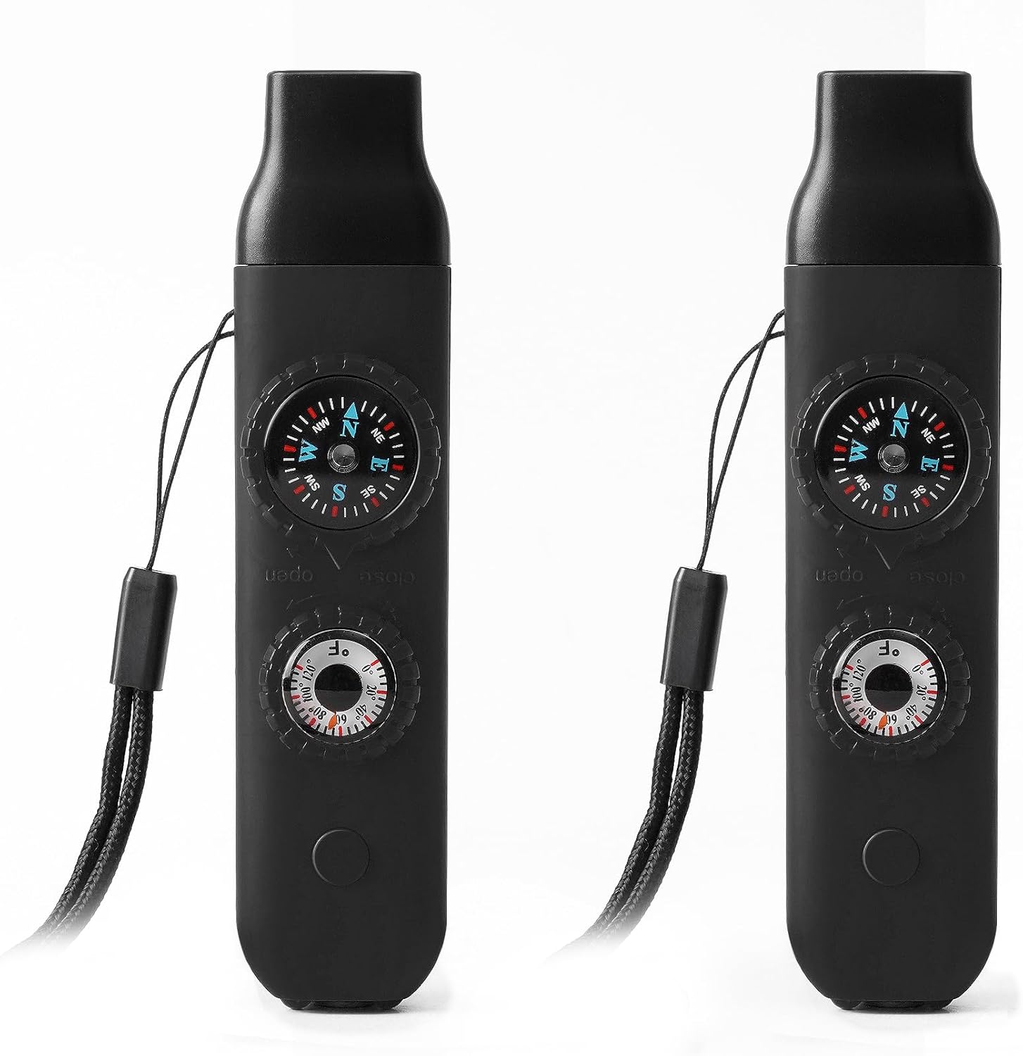 Emergency Survival Safety Whistle，Whistle for Kids with Lanyard,Compass,Thermometer,Ideal for Kayaking, Boating, Hiking, Camping, Climbing