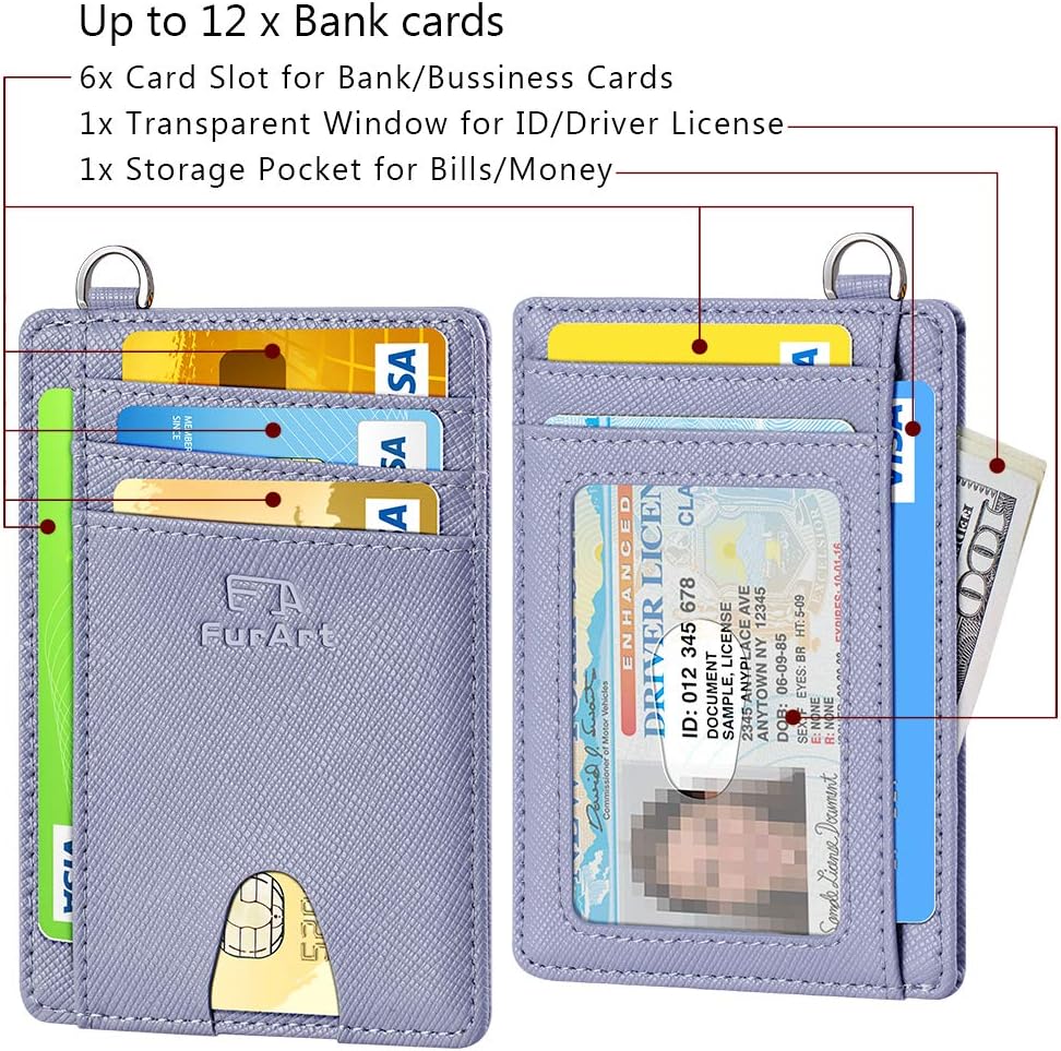 FurArt Slim Minimalist Wallet, Front Pocket Wallets, RFID Blocking, Credit Card Holder for Men & Women