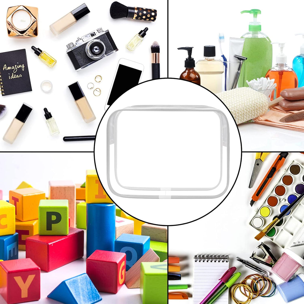 Lermende 2pcs Clear Toiletry Bag TSA Approved Travel Bag,Carry On for Travel,Airport Airline Accessories Compliant Bag,Quart Sized Makeup Cosmetic bag Women Men (Transparent Gray, 2 Pack)