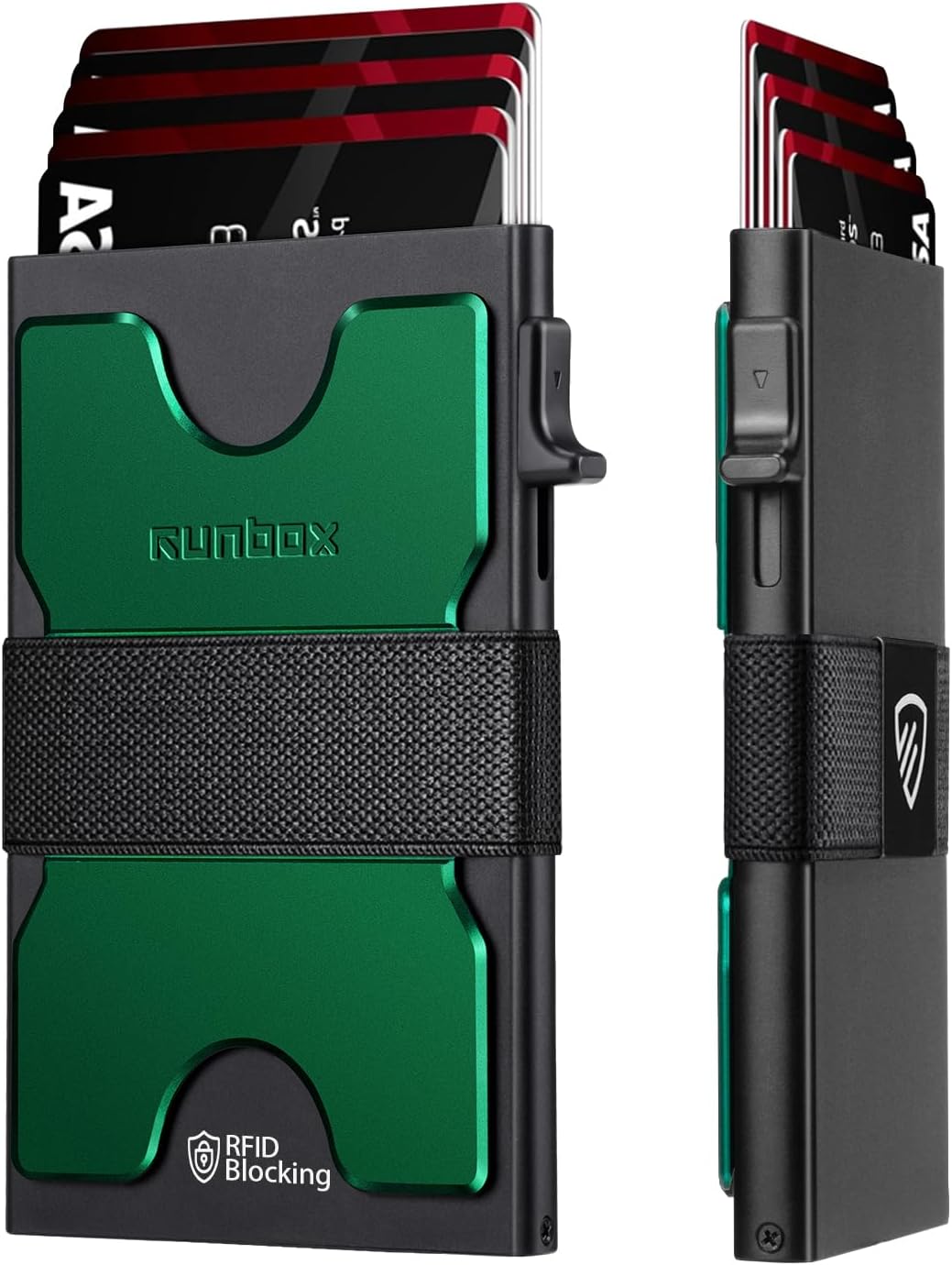 Mens Business Card Holder, Slim Card Wallet for Men and Women, Minimalist RFID Blocking Wallet with Pop-Up Function, Thin Design, Metal Cases Holds 6+6 Cards, Gifts for Men, Men's Accessories