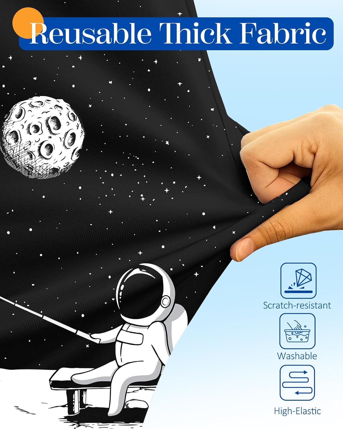 Slohif Luggage Cover for Suitcase Tsa Approved Protector - Luggage Sleeve Large Suit Case Cover Travel Stretch Baggage Case Protective Washable Fit 29-30 Inch Astronaut L