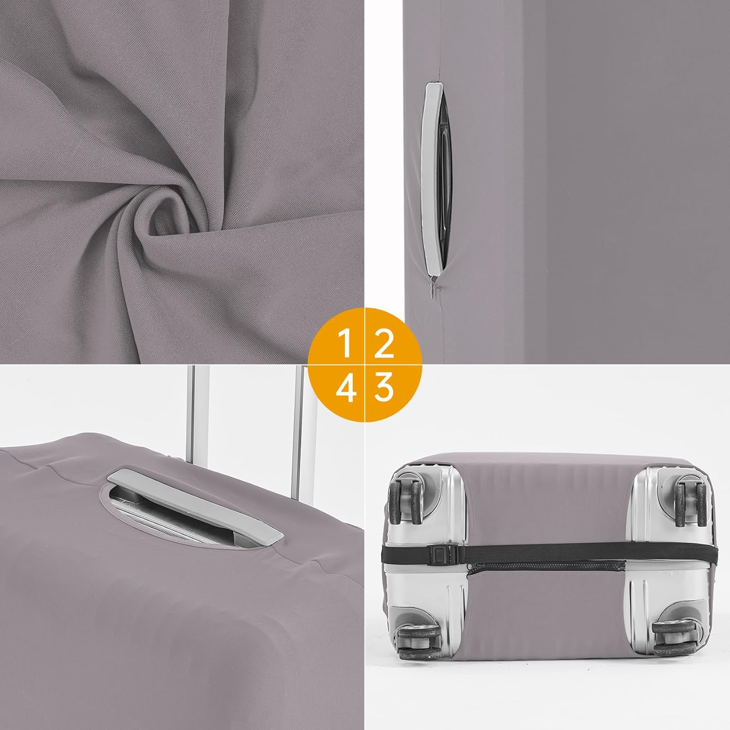 Travelkin Luggage Covers For Suitcase Tsa Approved,Suitcase Cover Protector Fit 18-32 Inch Luggage