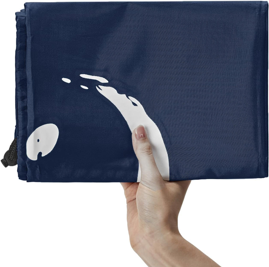 HOMEST 2 Pack XL Wash Me Travel Laundry Bag, Dirty Garments Organizer, Large Enough to Hold 4 Loads of Clothes, Easy Fit a Hamper or Clothing Basket, Azure and Blue