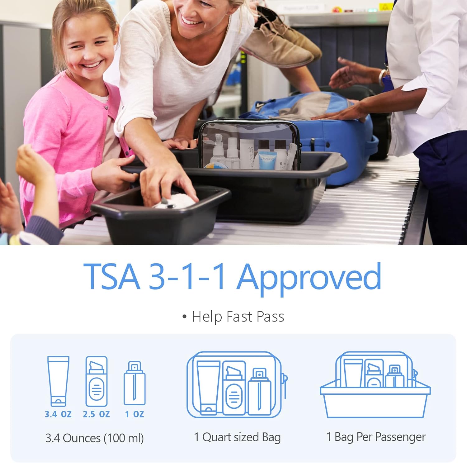 PACKISM Clear Makeup Bags - Well-made Clear Toiletry Bags for Traveling, Water-resistant Tsa Approved Toiletry Bag with Zipper Holds Small Items for Organization Fit Travel Essentials, Black Brown