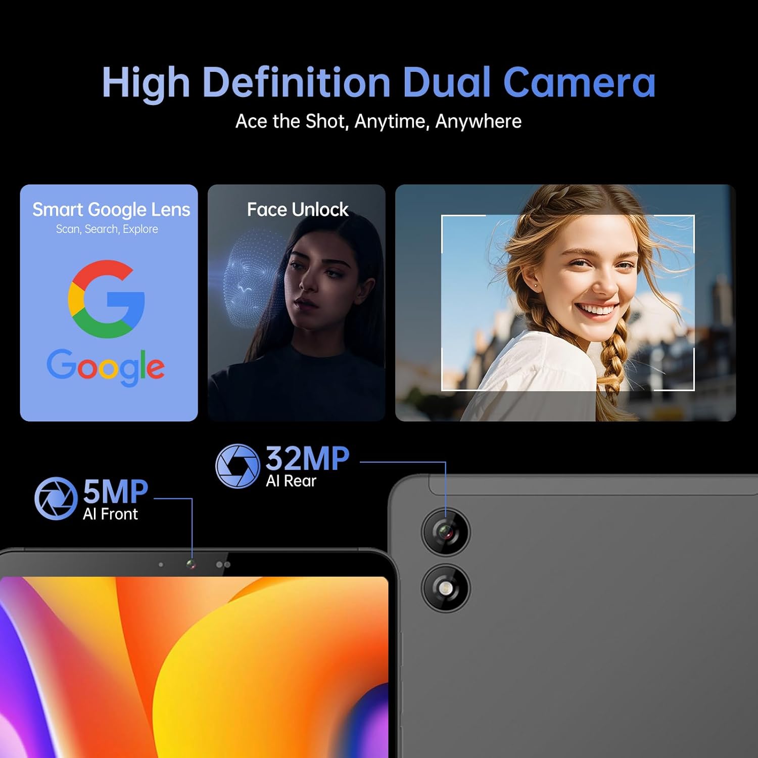 Android Tablet, 8.4 inch Android 14 Snapdragon 685 Processor, 12GB RAM 128GB ROM 1200*1920 IPS HD Touchscreen, 2.4G+5G Wi-Fi 6050mAh Battery Powerful Performance Tablet, 5MP+32MP Dual Cameras