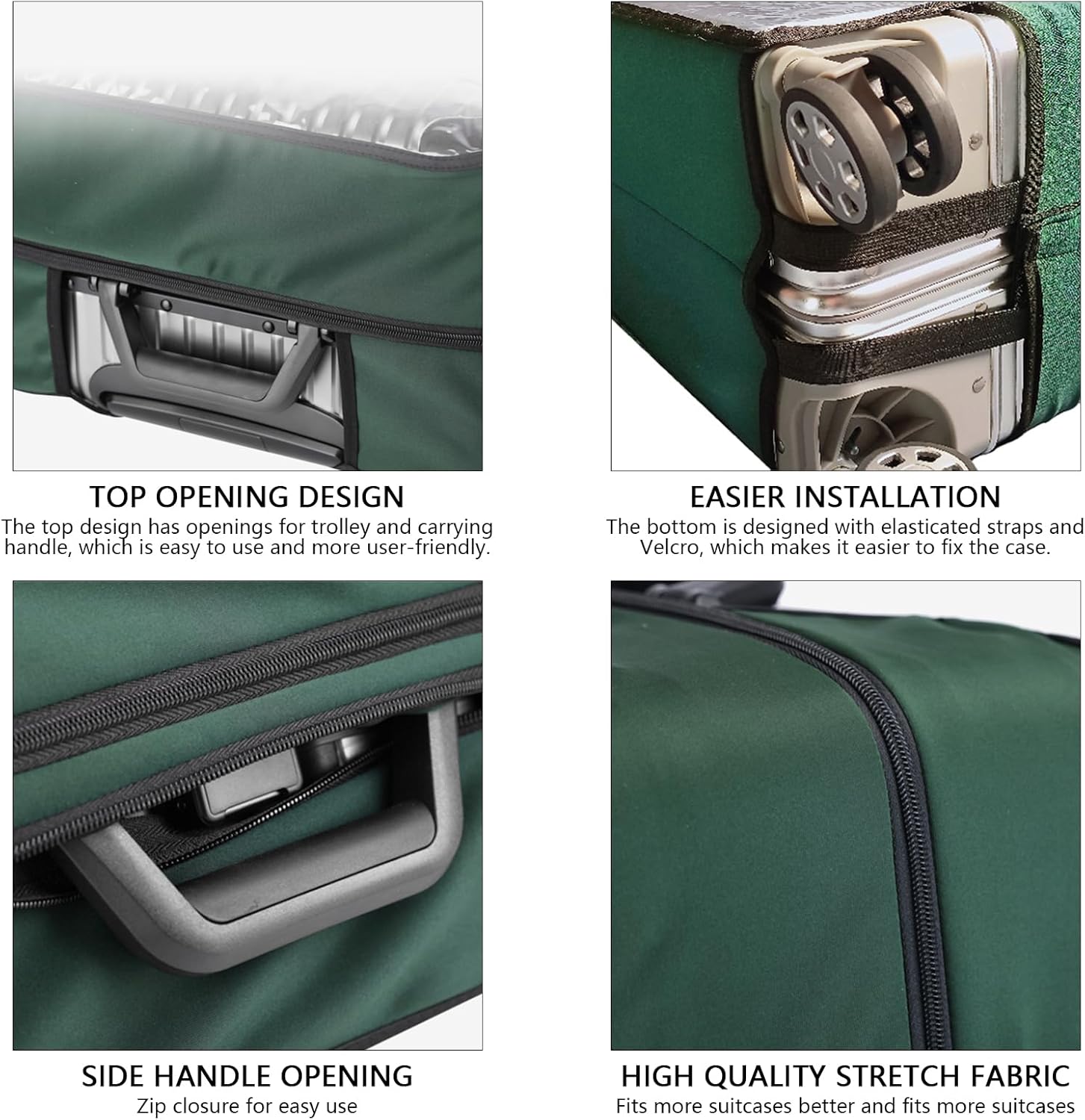 Transparent PVC Suitcase Cover, No Disassembly Required Clear Luggage Protector Suitcase Cover