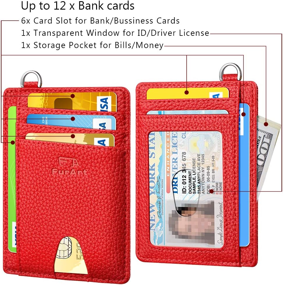 FurArt Slim Minimalist Wallet, Front Pocket Wallets, RFID Blocking, Credit Card Holder for Men & Women