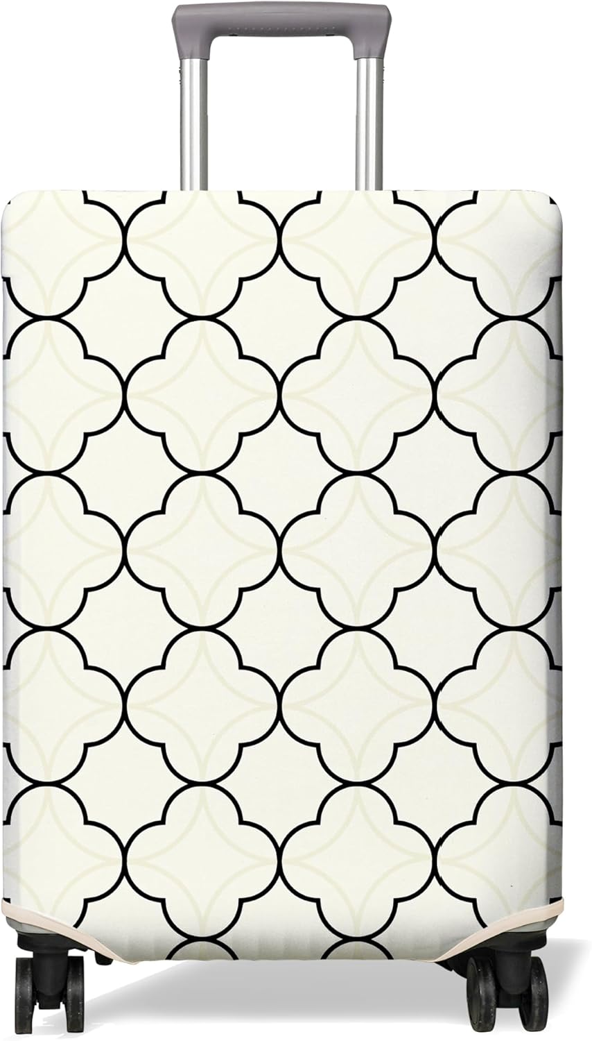 Travel Luggage Cover Suitcase Protector Fits 18-32 Inch Wheel Covers PatternedTravel Related Items Flower Luggage Protector Elastic M