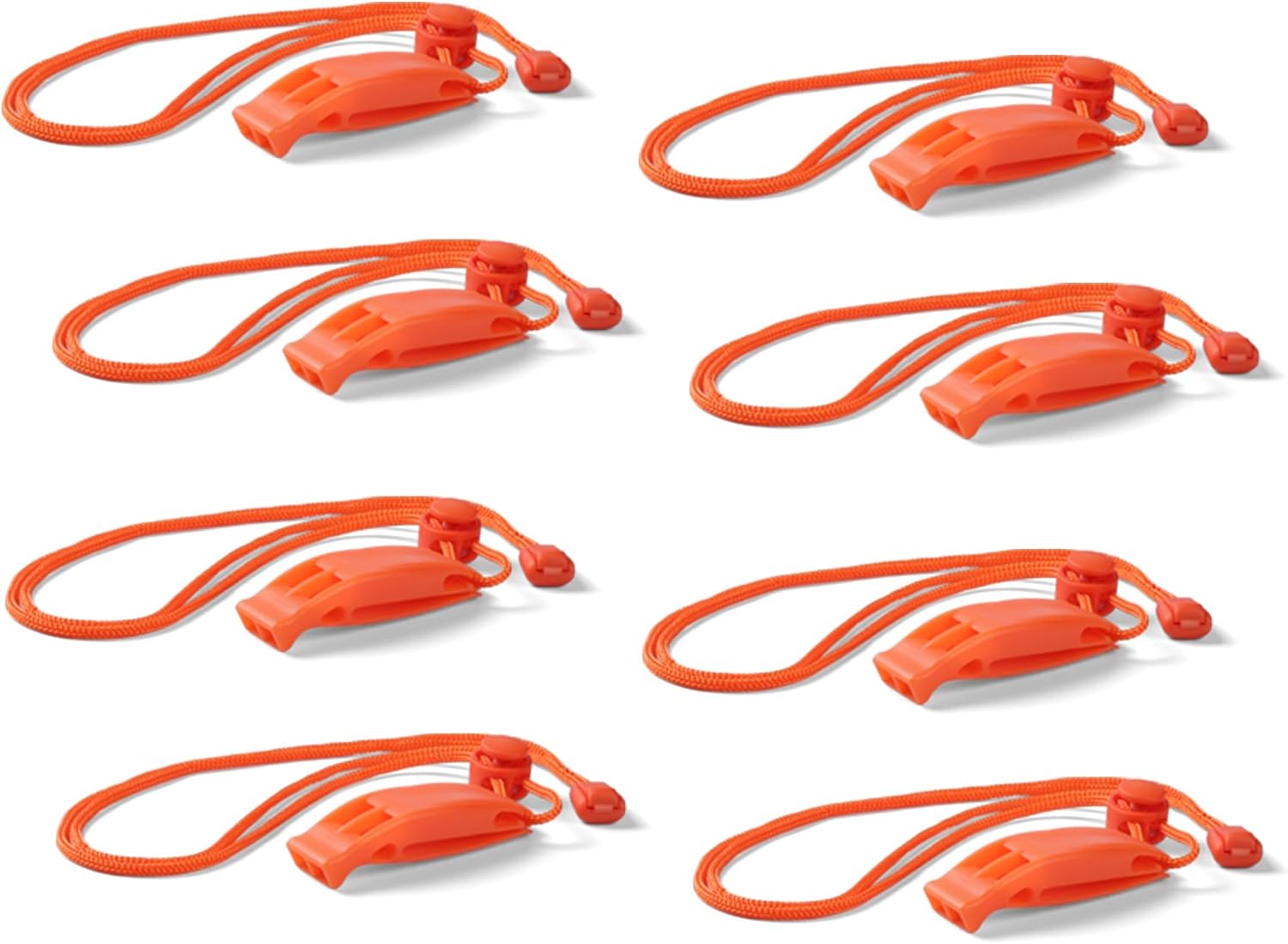 2-Pack Whistle Emergency Safety with Lanyards - High Decibel Survival Whistle for Life Jackets, Boating, Kayaking, Hiking, Hunting & Rescue