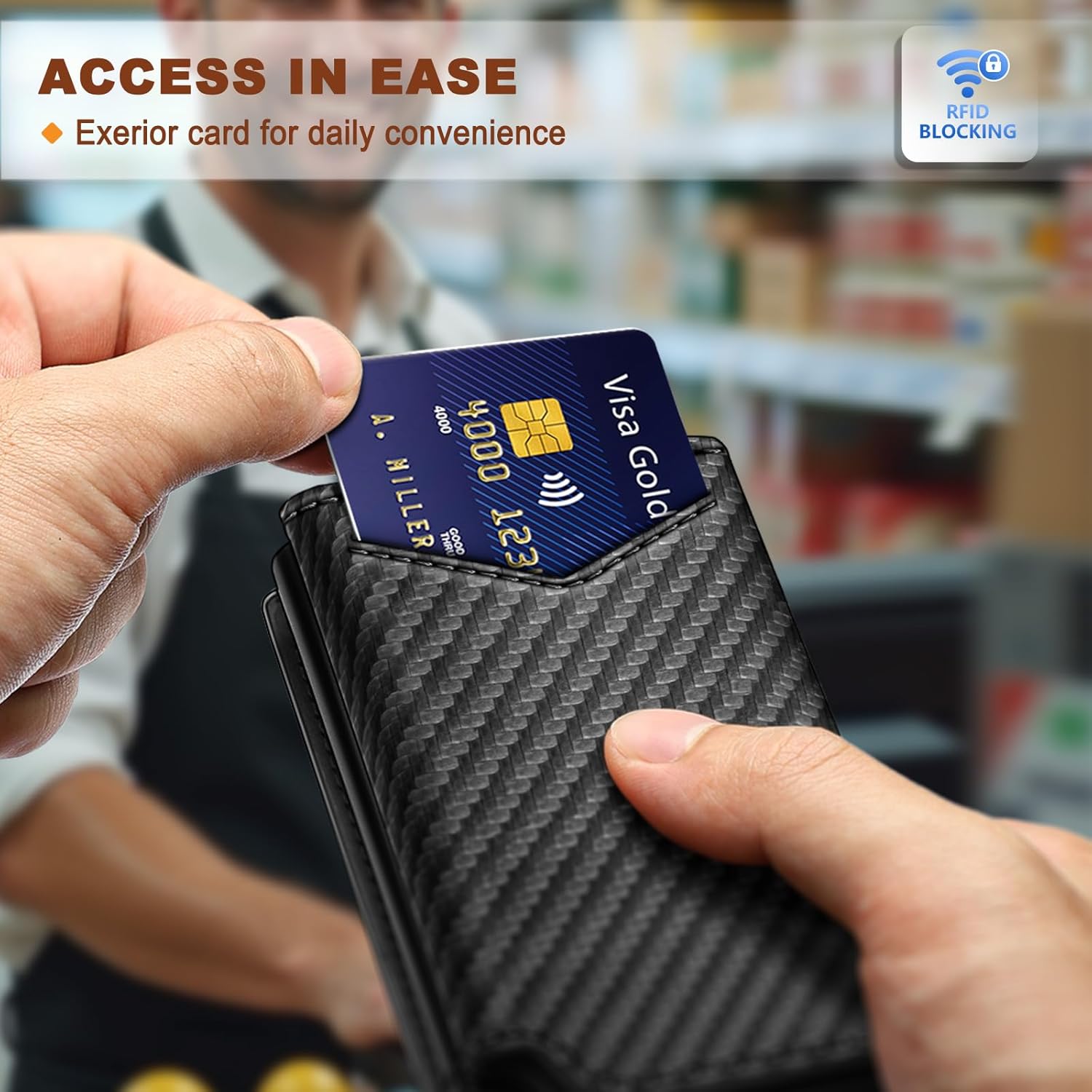 BULLIANT Men Wallet Leather Wallet Card Holders Money Clip for Men 10Cards-Magnetic Flip on Metal Case