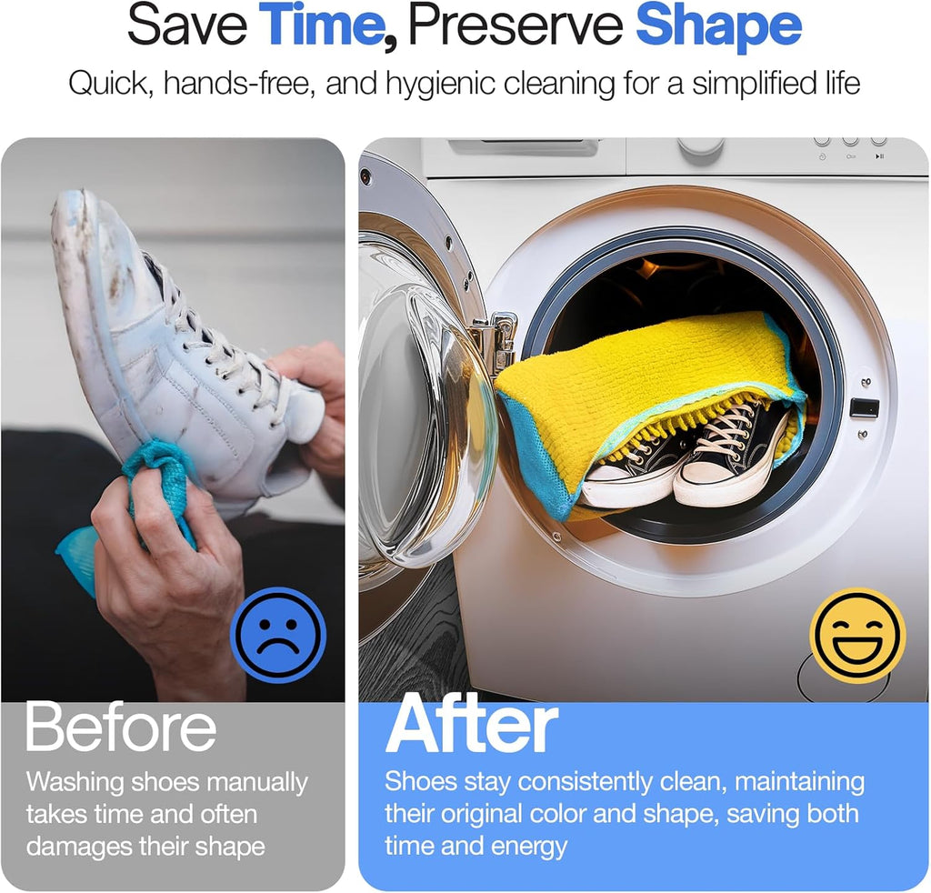 Shoe Washing Machine Bag Laundry Bags for Shoes Laundry Shoe Bag for Washer and Dryer Laundry Bag for Shoes Laundry Bags Mesh Wash Bags Sneaker Cleaner (2 Pcs Yellow)