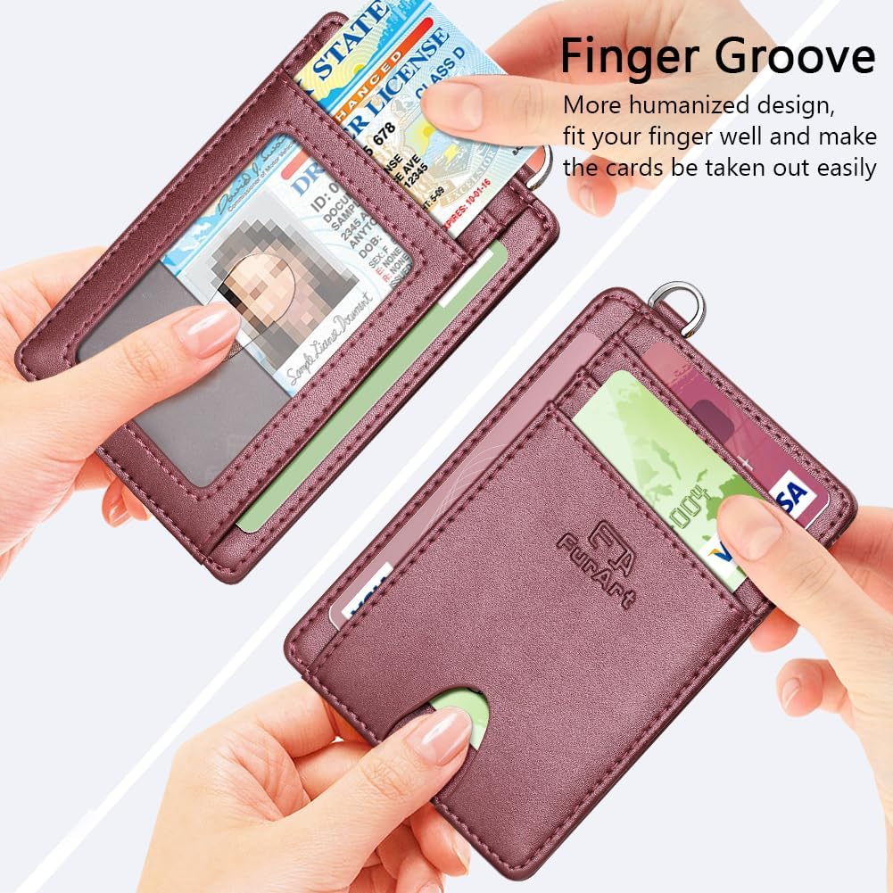 FurArt Slim Minimalist Wallet, Front Pocket Wallets, RFID Blocking, Credit Card Holder for Men & Women