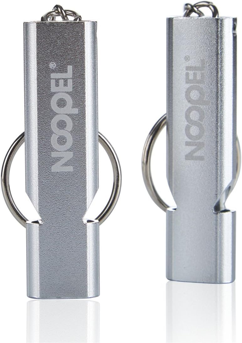 Noopel Emergency Whistles Lifeguard Safety Whistle with Lanyard and Keychain for Outdoor Camping Hiking Boating Backpacking Fishing Kayak Kids Rescue Signaling Loud Survival Whistle