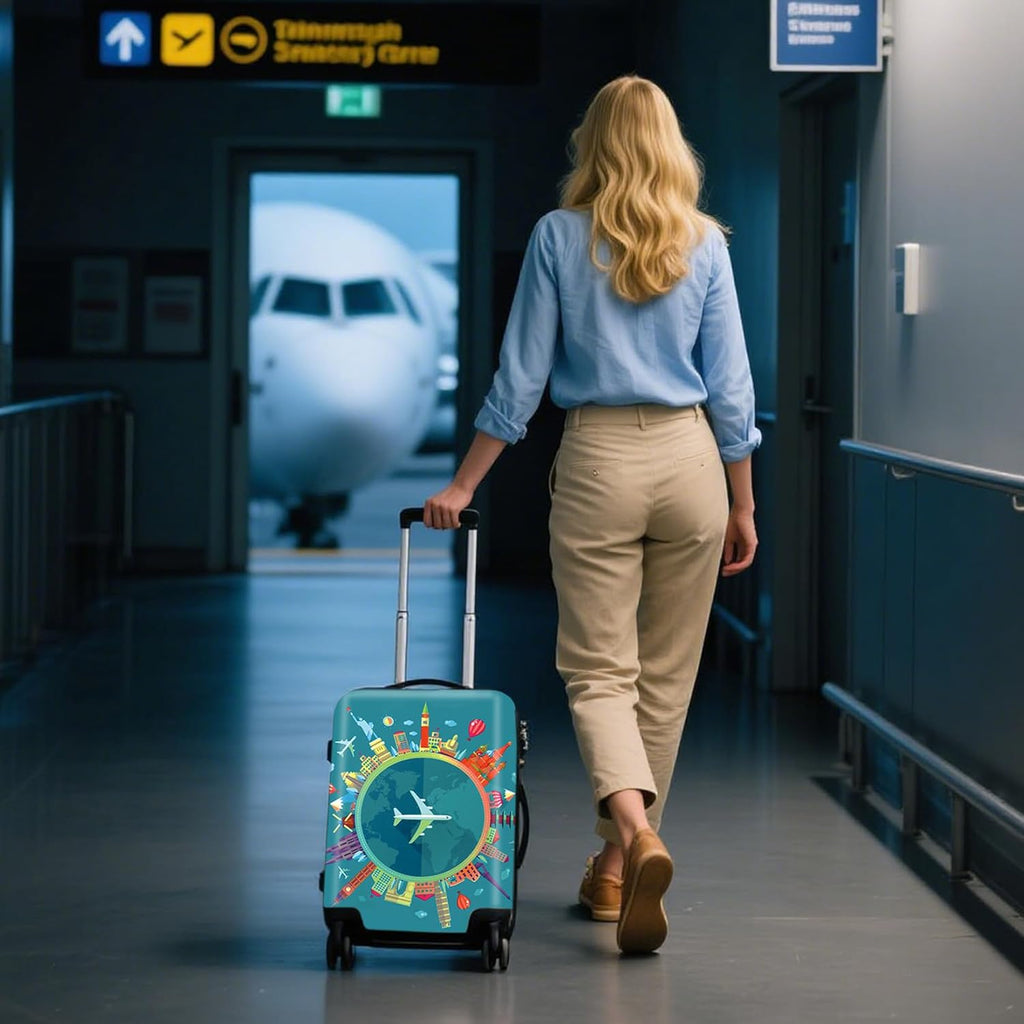 WUJIAONIAO Travel Luggage Cover Spandex Suitcase Protector Washable Baggage Covers (XL (for 29-32 inch luggage, Go Travel)