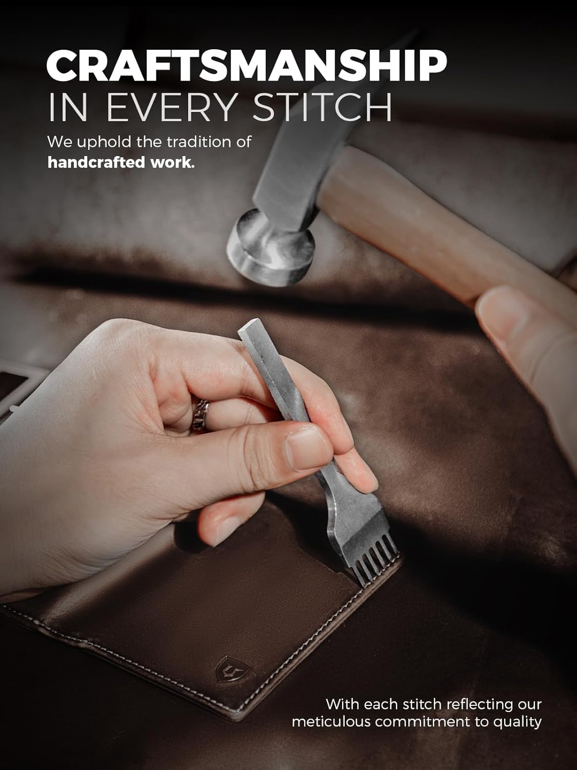 LORZOR Wallet for Men with Metal Card Holder, Pop Up Wallet, Finest Full Grain Leather Trifold Wallet, Smart, Minimalist, RFID Blocking, Front Pocket, ID Window, Brown/Grey