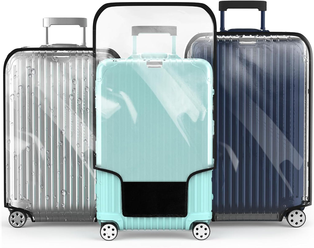 Suitcase Covers For Luggage, 28 Inch Clear PVC Luggage Covers Protector Full Thicken Transparent Waterproof Suitcase Sleeve With Large Velcro for 28" Wheeled Suitcases