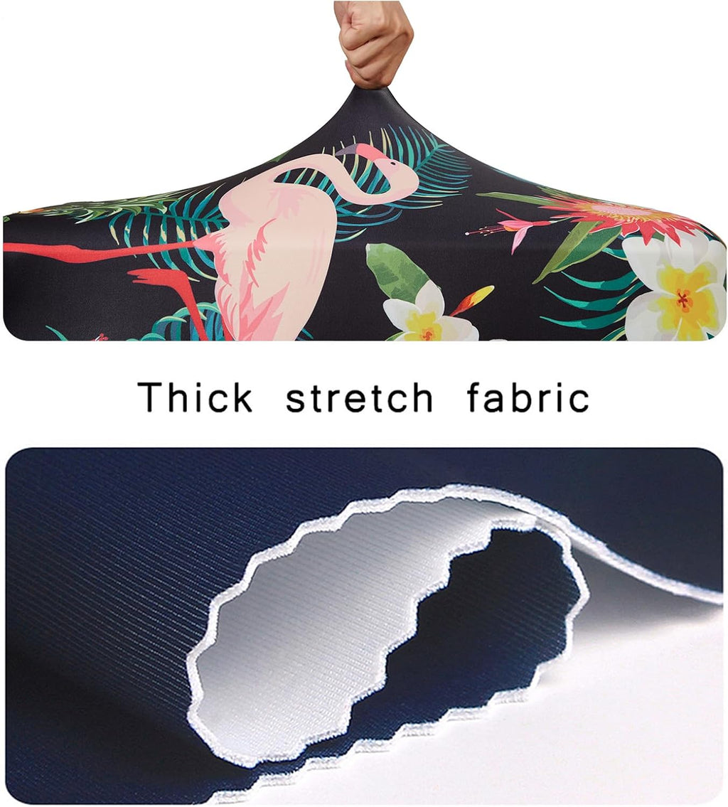 WUJIAONIAO Travel Luggage Cover Baggage Suitcase Protector Fit for 18-32 Inch Luggage (XL (for 29-32 inch luggage), Flower flamingo)