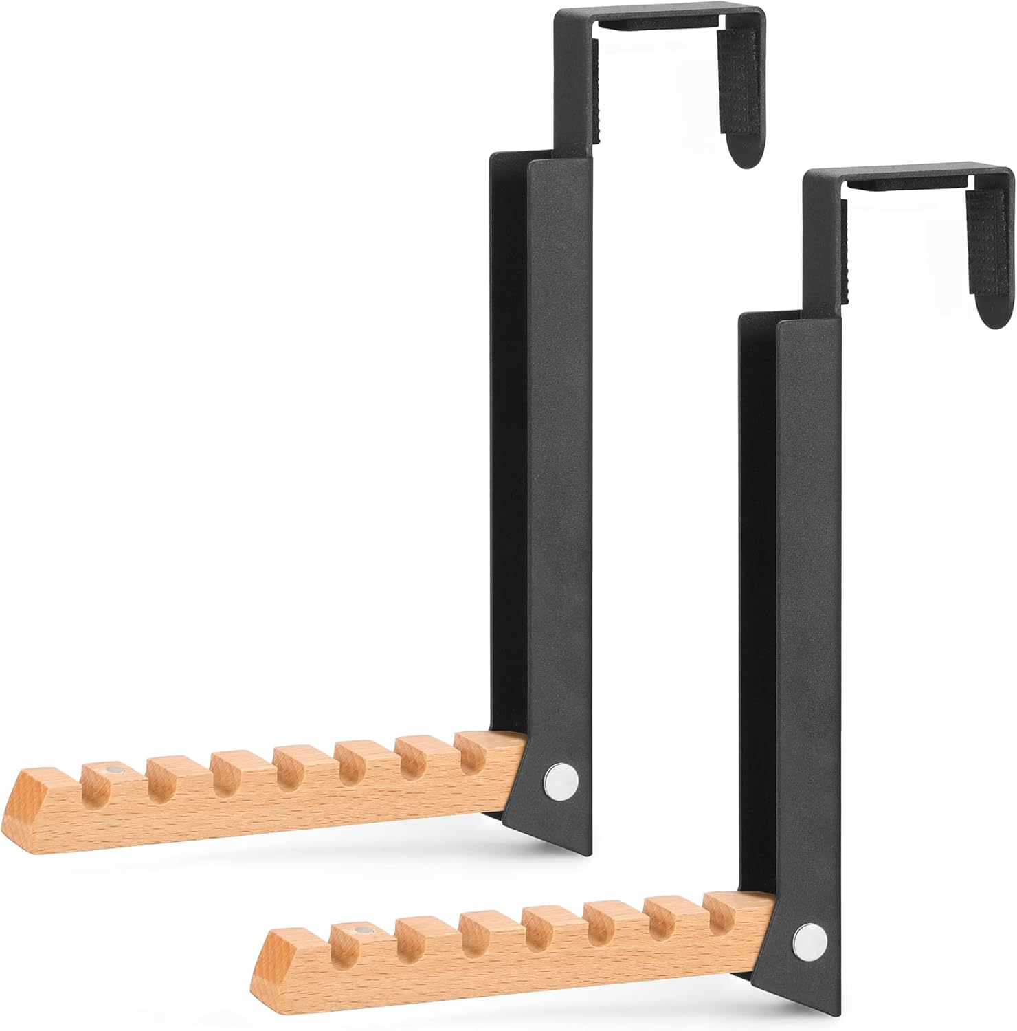 Over The Door Coat Rack: Portable Folding Travel-Friendly Over The Door Clothes Hanger and Laundry Hanger, Ideal for Compact Spaces and On-The-Go Use - 2PCS (Black)