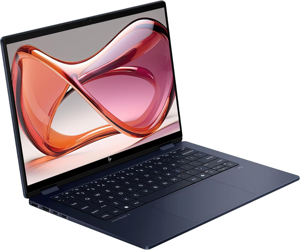 HP OmniBook X Flip 2-in-1 Copilot+ Laptop, Intel Ultra 7-256V, 16 GB LPDDR5x RAM, 2 TB PCIe SSD, 14" 2K (1920x1200) Touchscreen, Intel Arc 140V, Backlit Keyboard, W11 Home, Atmospheric Blue