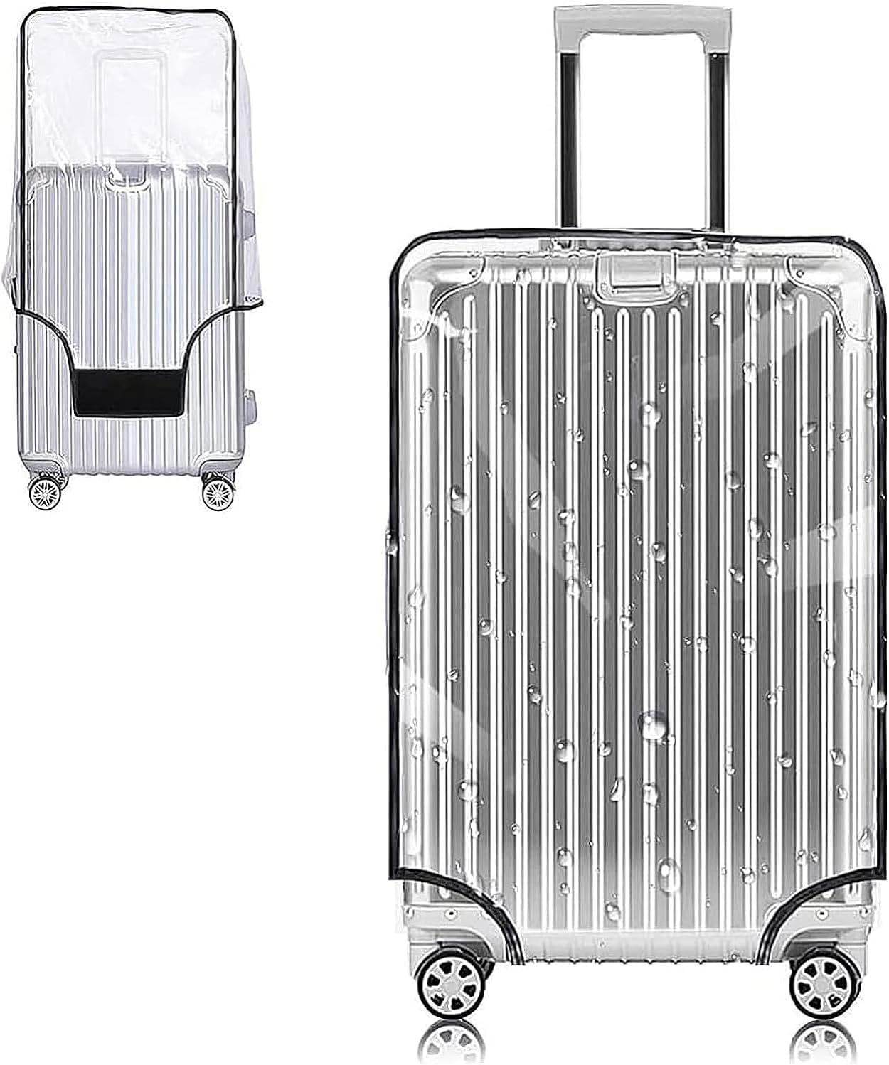 Yotako Clear PVC Suitcase Cover Protectors 24 Inch Luggage Cover for Wheeled Suitcase 24''