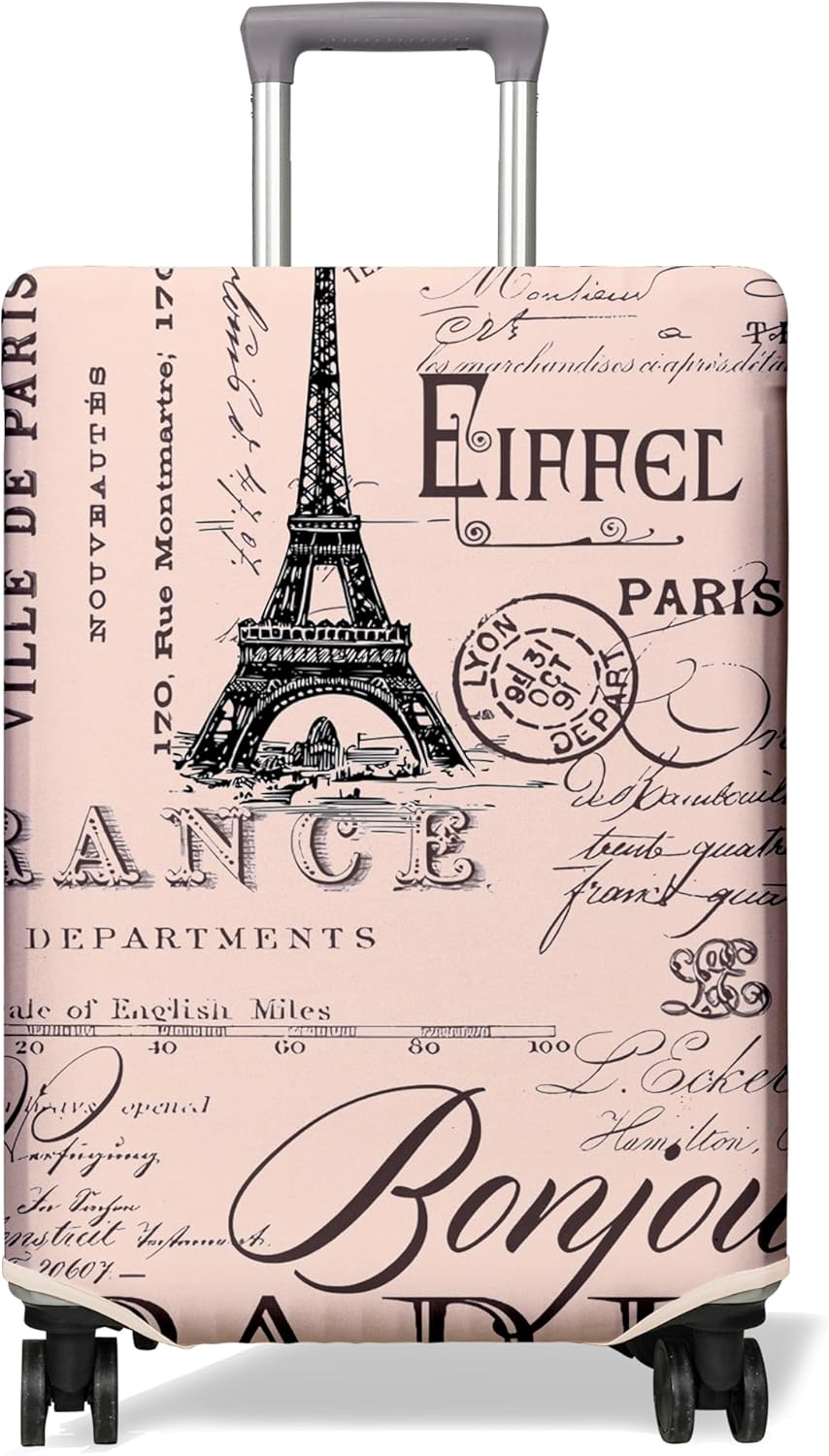 Travel Luggage Cover Suitcase Protector Fits 18-32 Inch Wheel Covers PatternedTravel Related Items Flower Luggage Protector Elastic S