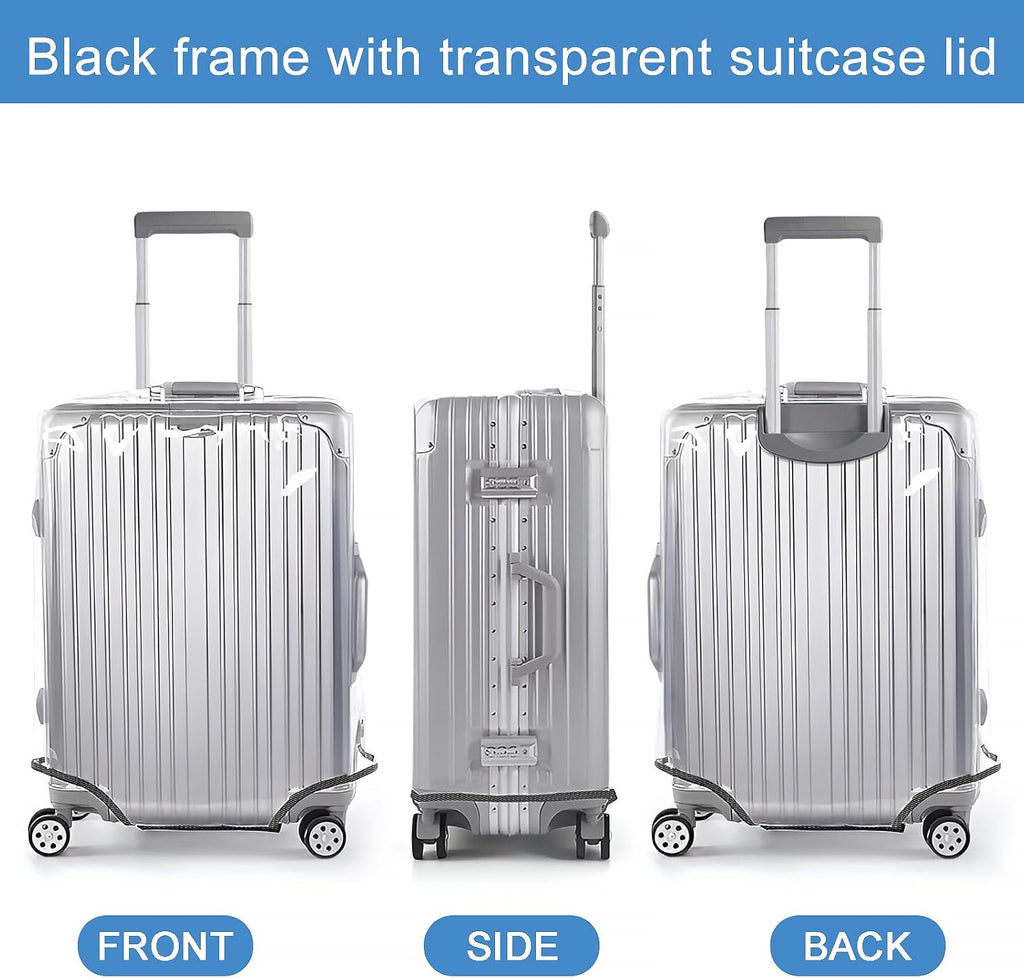 Clear Luggage Cover for 28 inch Suitcase Tsa Approved Thicken PVC Plastic Suitcase Protector Cover for Baggage Travel Waterproof.