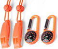 2-Pack Whistle Emergency Safety with Lanyards - High Decibel Survival Whistle for Life Jackets, Boating, Kayaking, Hiking, Hunting & Rescue