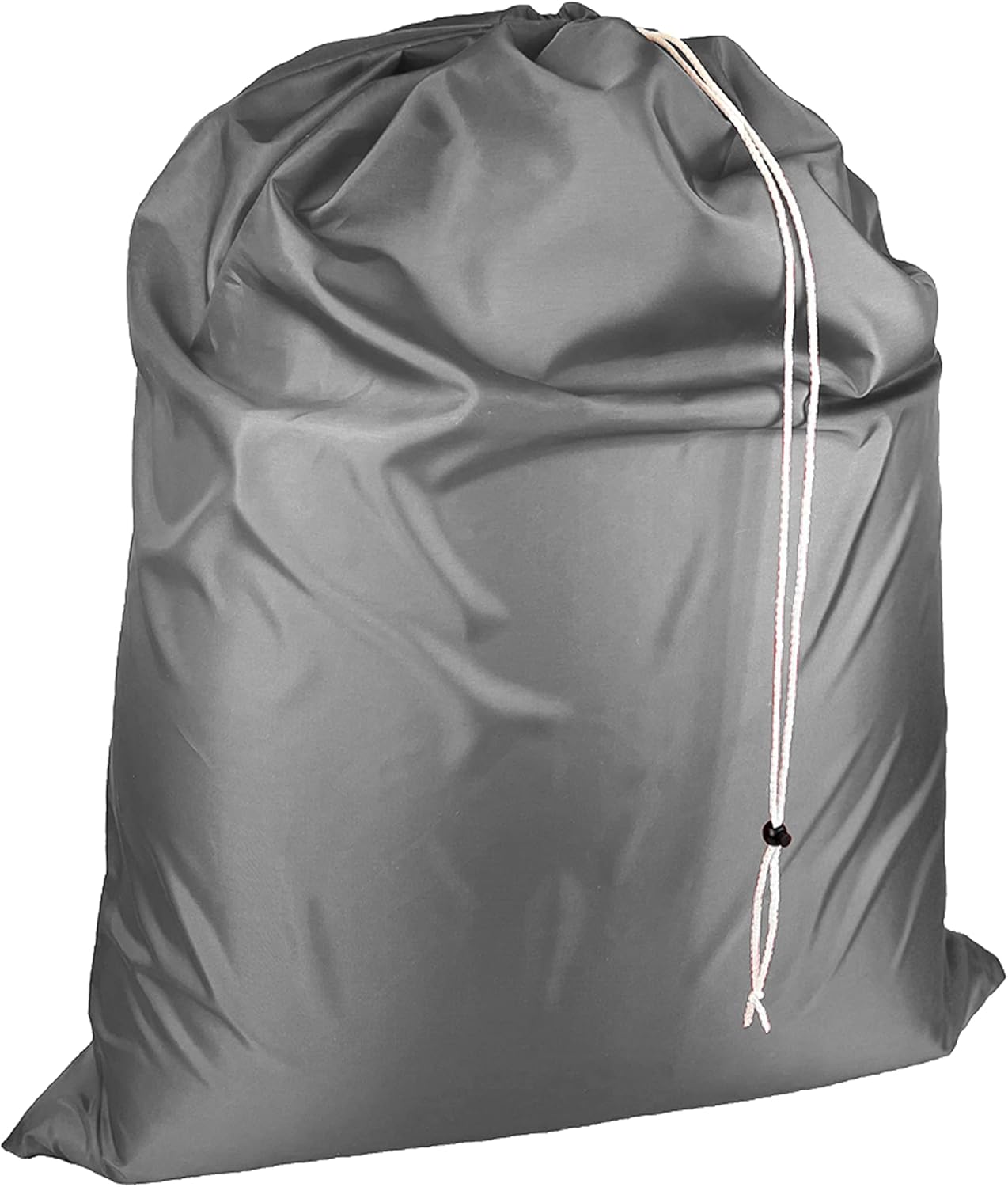 Laundry Bag with Locking Closure Drawstring – Extra Large Heavy Duty 100% Nylon, Large & Foldable Clothes Sack – Lightweight Dirty Laundry Organizer for Travel, Dorm, Gym – L 40" x H 50" (GRAY)