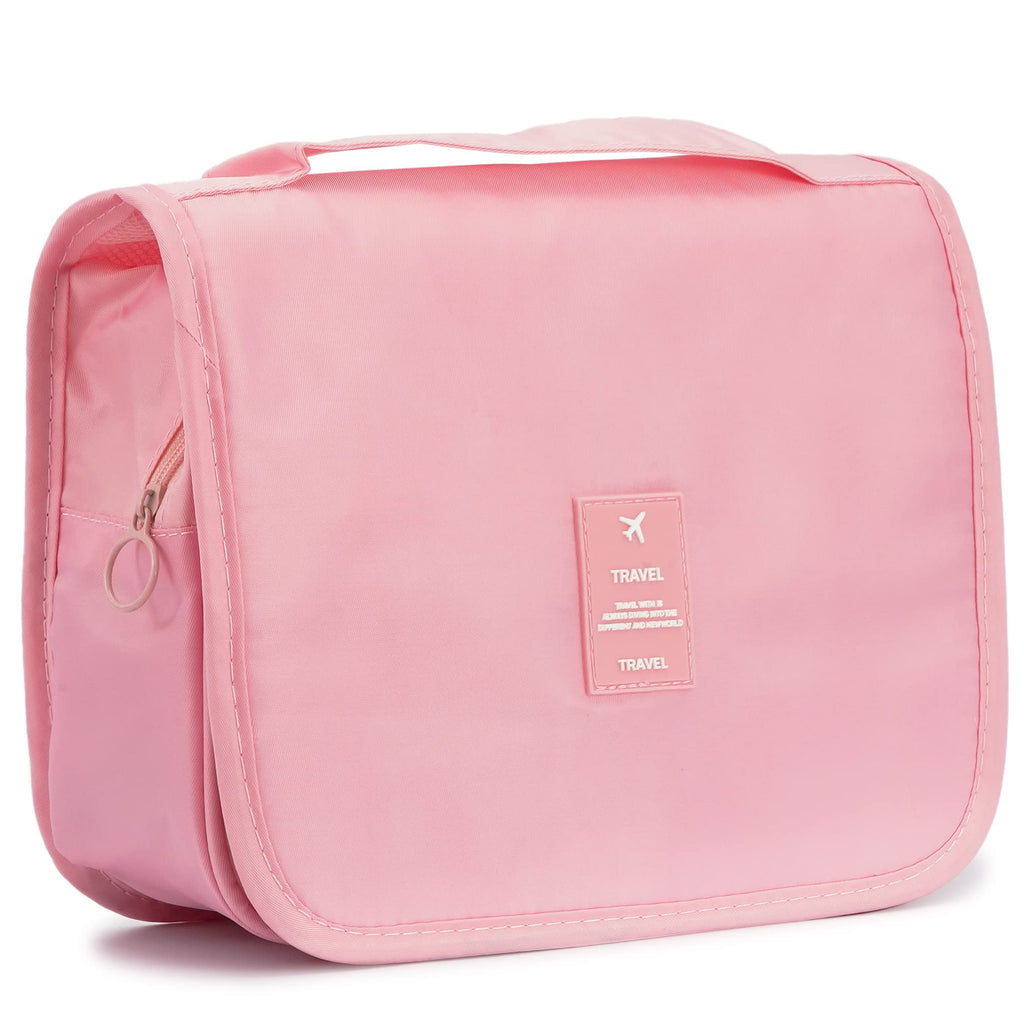 L&FY Multifunction Portable Travel Toiletry Bag Cosmetic Makeup Pouch Toiletry Case Wash Organizer (Pink)