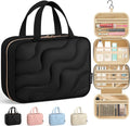 HOTOR Hanging Toiletry Bag - Spacious Travel Toiletry Bag for Women & Men, Multi-Pocket Makeup Organizer, Travel & Cruise Essentials for Business Trip, Gym, Black, 12.6" x 9.9" x 4.3"