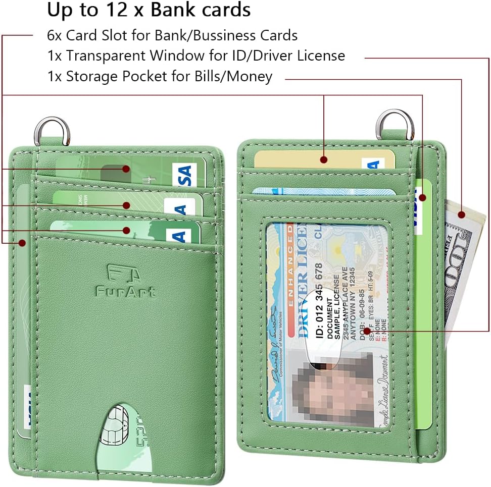 FurArt Slim Minimalist Wallet, Front Pocket Wallets, RFID Blocking, Credit Card Holder for Men & Women