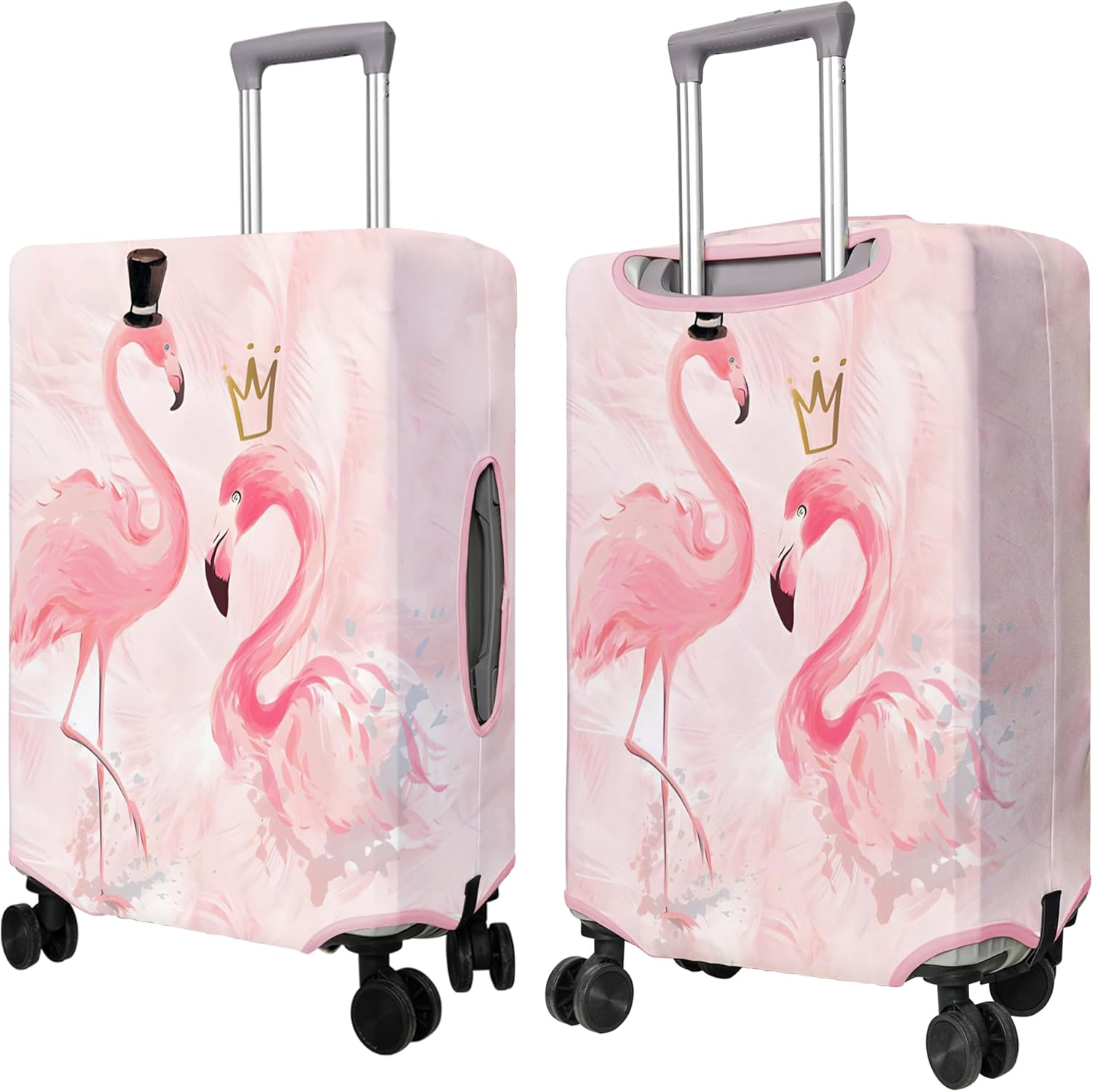 Travel Luggage Cover Suitcase Protector Fits 18-32 Inch Wheel Covers PatternedTravel Related Items Flower Luggage Protector Elastic M