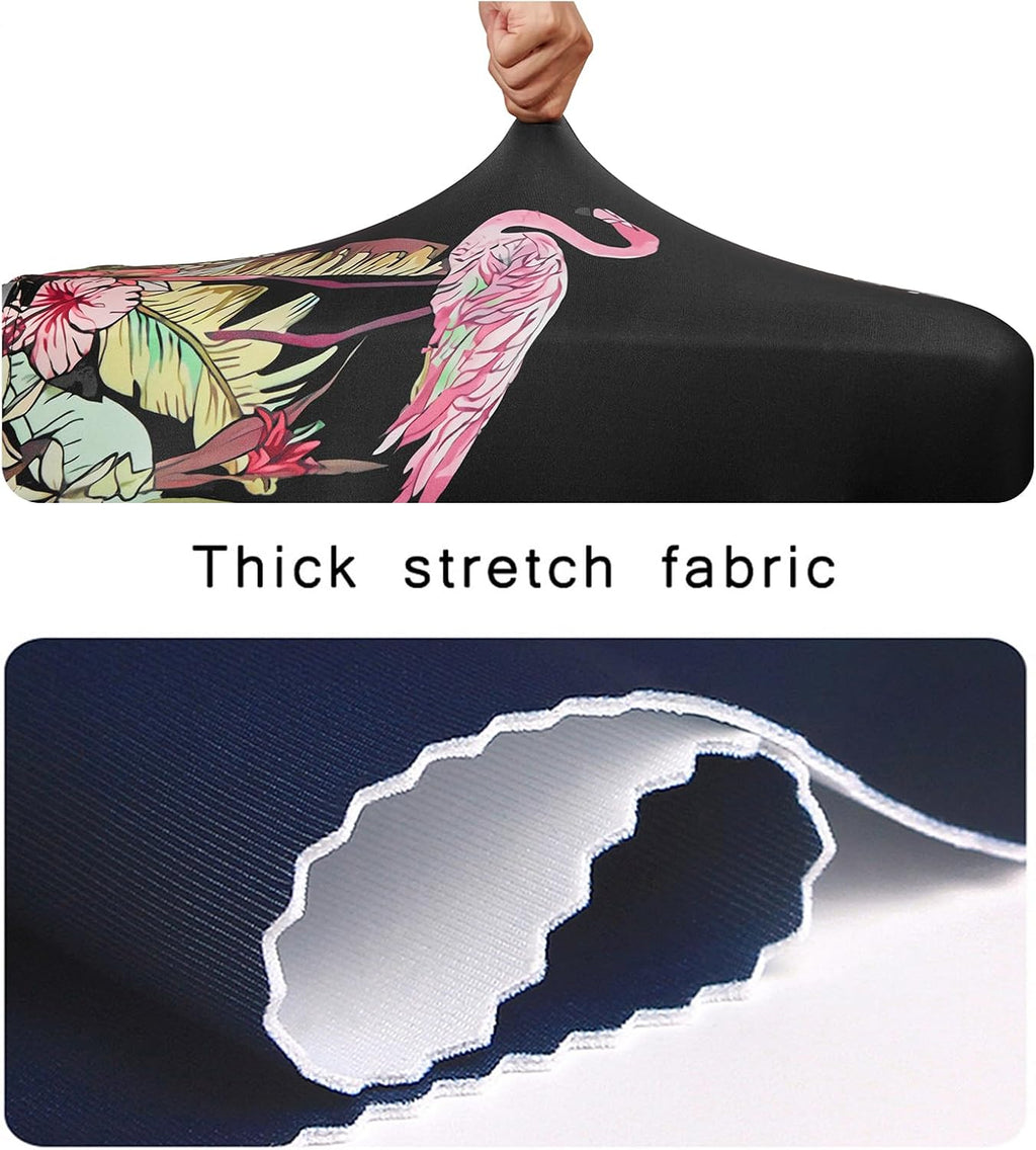 WUJIAONIAO Travel Luggage Cover Baggage Suitcase Protector Fit for 18-32 Inch Luggage (M (for 22-24 inch luggage), flamingo)