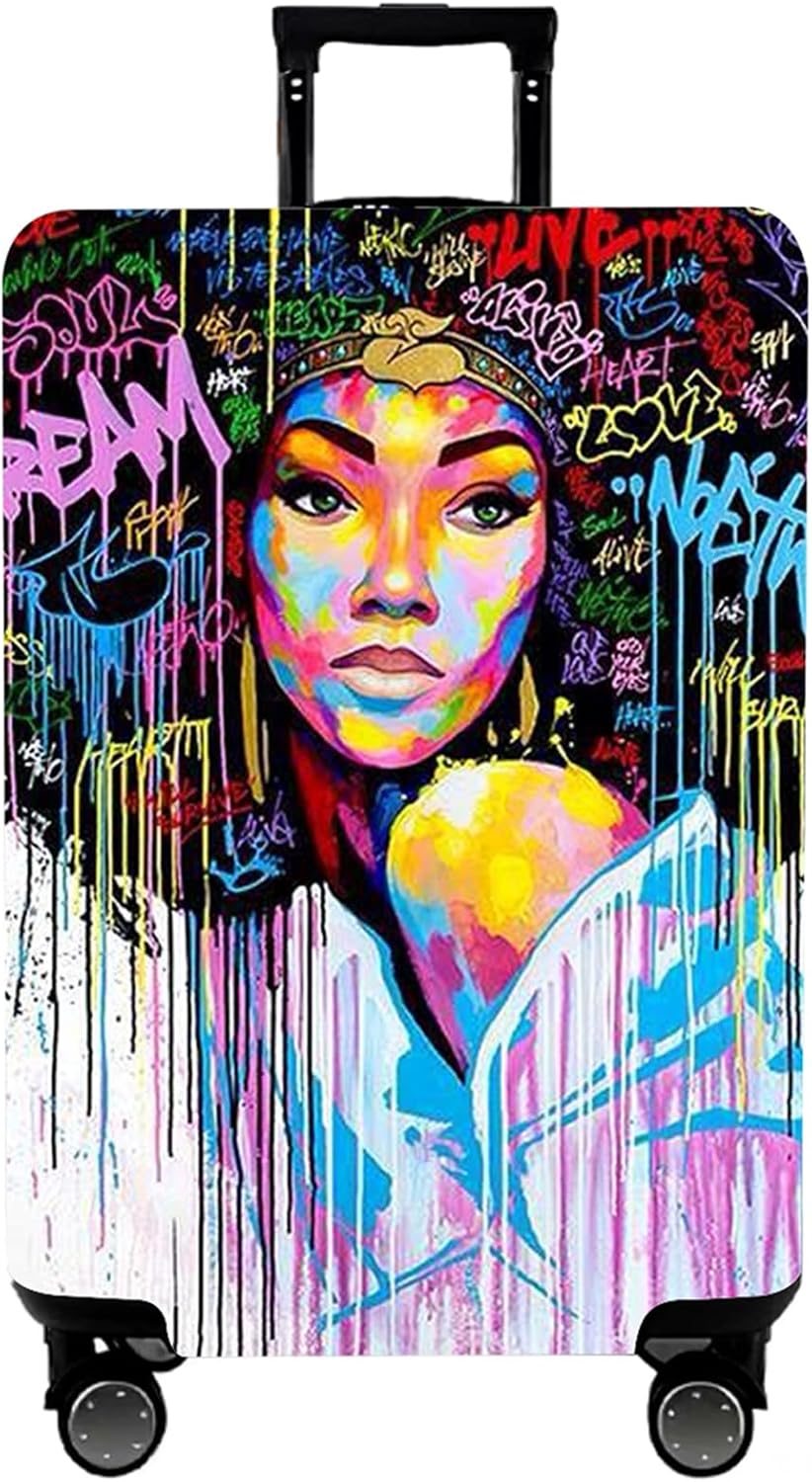 WUJIAONIAO Travel Luggage Cover Spandex Suitcase Protector Washable Baggage Covers (XL (for 29-32 inch luggage), hands off)