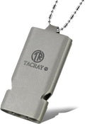 TACRAY Emergency Whistles Lifeguard Safety Whistle with Neck Chain and Keychain for Outdoor Camping Hiking