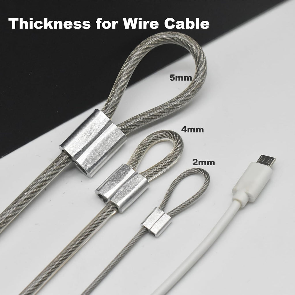 10 Pcs 4mm Wire 12 inch Vinyl Coated Stainless Steel Cable with Loops Short Wire Rope Lanyard Lock Security Chain Link for Outdoor Gates, Clear(4mm x 12inch)