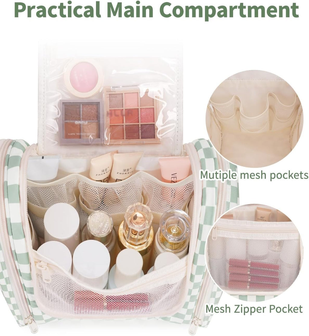 Narwey Hanging Toiletry Bag for Women Travel Makeup Bag Organizer Toiletries Bag for Cosmetics Essentials Accessories