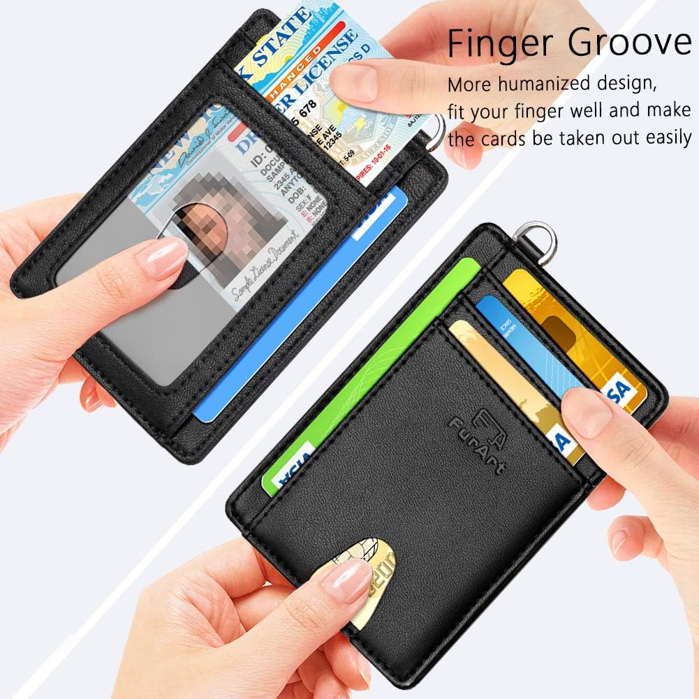 FurArt Slim Minimalist Wallet, Front Pocket Wallets, RFID Blocking, Credit Card Holder for Men & Women