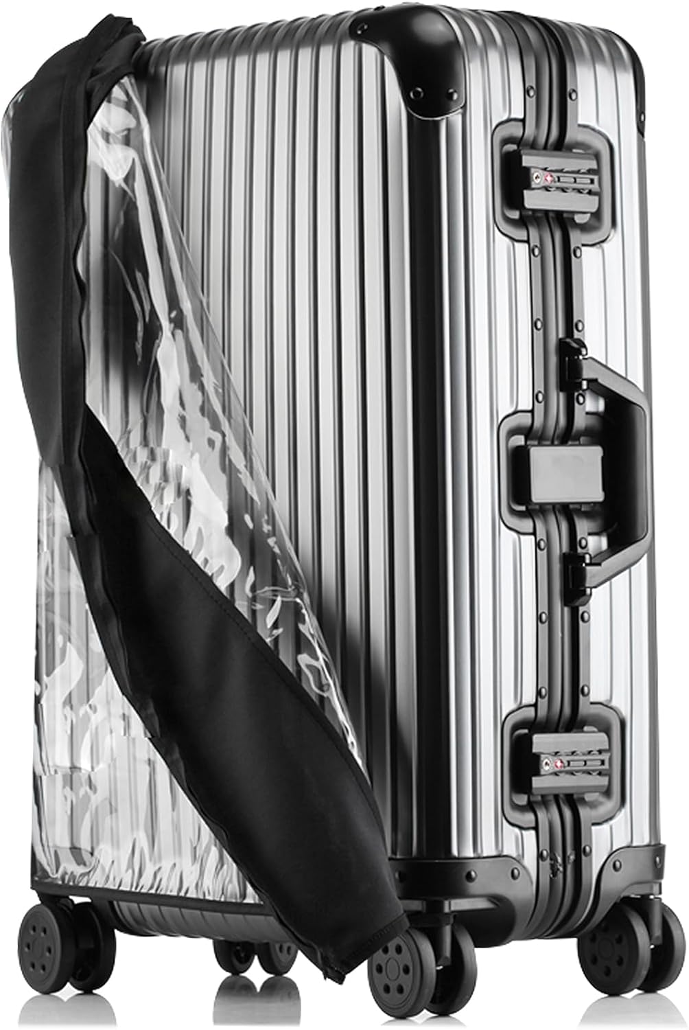 Transparent PVC Suitcase Cover, No Disassembly Required Clear Luggage Protector Suitcase Cover