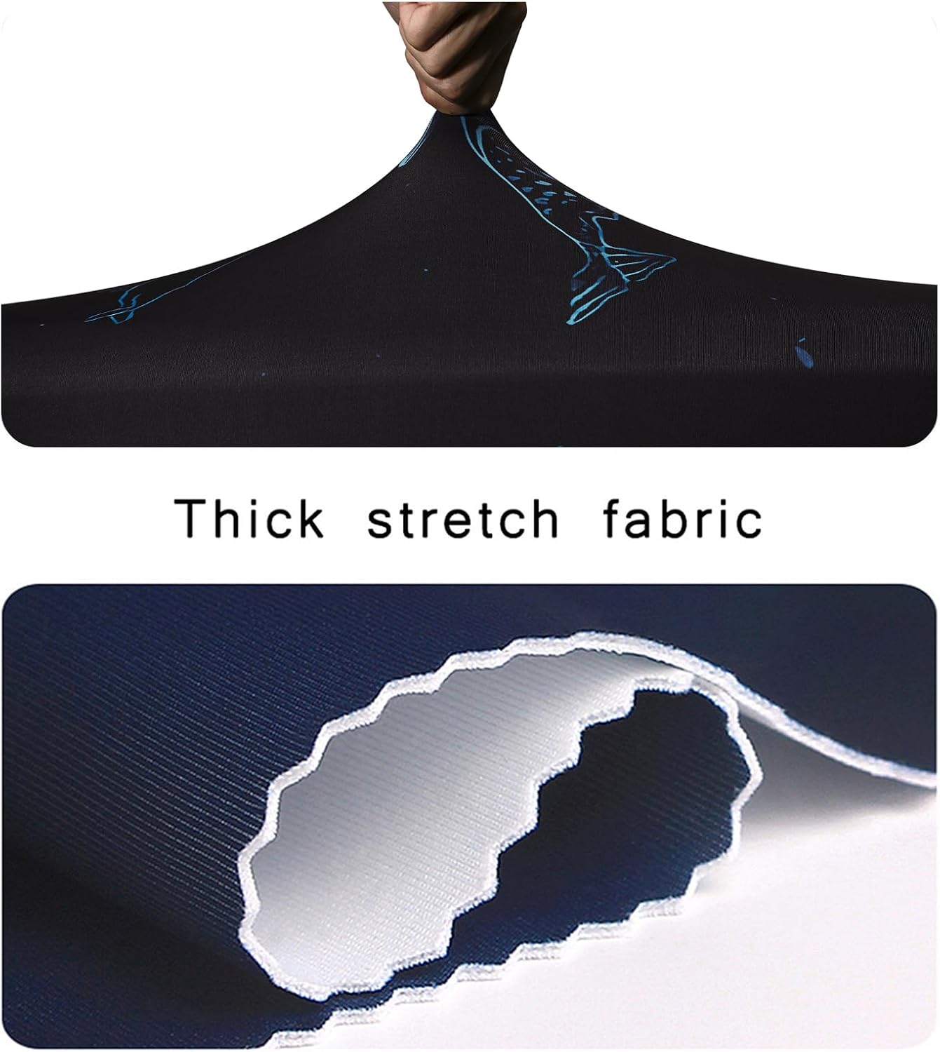 WUJIAONIAO Travel Luggage Cover Spandex Suitcase Protector Washable Baggage Covers (L (for 25-28 inch luggage), dolphin)